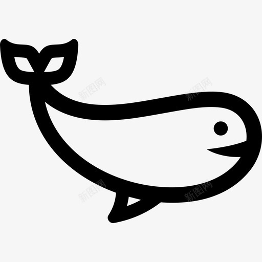 鲸鱼须鲸蓝鲸图标svg_新图网 https://ixintu.com 海洋 蓝鲸 须鲸 鱼类轮廓 鲸目动物 鲸鱼