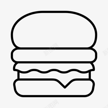 汉堡烹饪晚餐图标图标