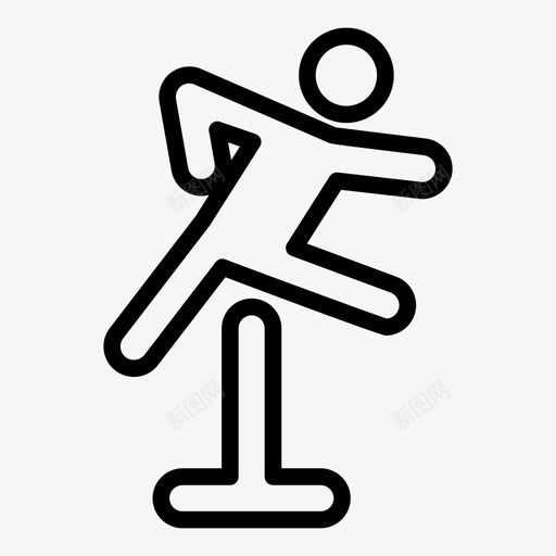 跨栏锻炼跳跃图标svg_新图网 https://ixintu.com 跨栏 跳跃 运动 锻炼