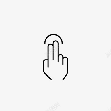两个手指点击手势手图标图标