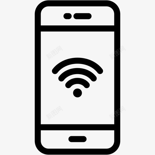 wifi手机设备图标svg_新图网 https://ixintu.com wifi 手机 智能手机 智能手机vol3 设备