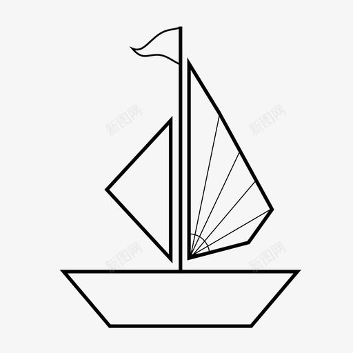 帆船海洋船只图标svg_新图网 https://ixintu.com 帆船 海洋 游艇 船只