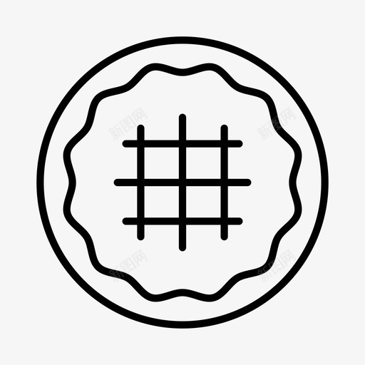 馅饼面包房蛋糕图标svg_新图网 https://ixintu.com 甜点 糕点 蛋糕 面包房 馅饼
