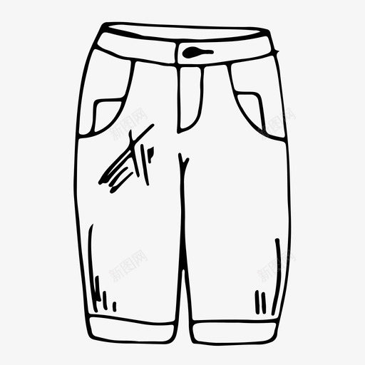 短裤美女服装图标svg_新图网 https://ixintu.com 女装 时尚 服装 款式 短裤 美女 衣服