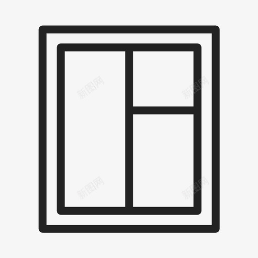 窗户框架家具图标svg_新图网 https://ixintu.com 室内 家具 框架 玻璃 窗户