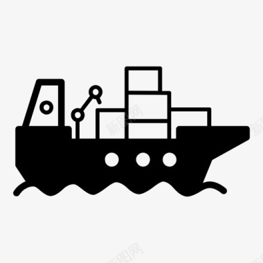 货船船运运输图标图标