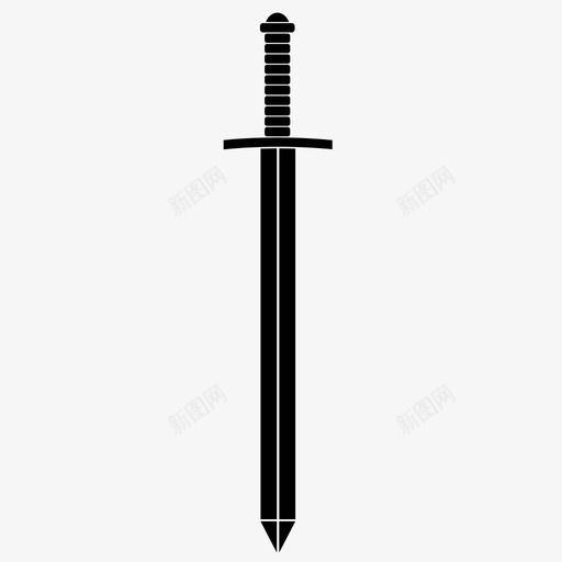 剑长剑中世纪图标svg_新图网 https://ixintu.com 中世纪 剑 武器 长剑