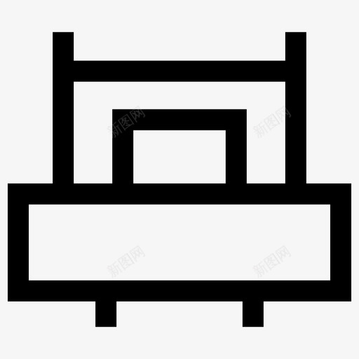 床装饰家具图标svg_新图网 https://ixintu.com 单间 家具 床 装饰
