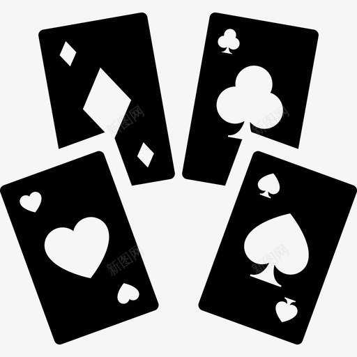 扑克牌A4图标svg_新图网 https://ixintu.com 4 A 扑克牌 游戏