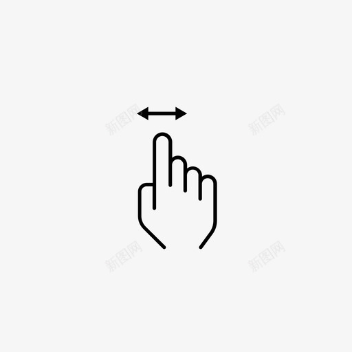 一个手指左右手势手图标svg_新图网 https://ixintu.com 一个手指左右 左右 手 手势 触摸 触摸手势图标