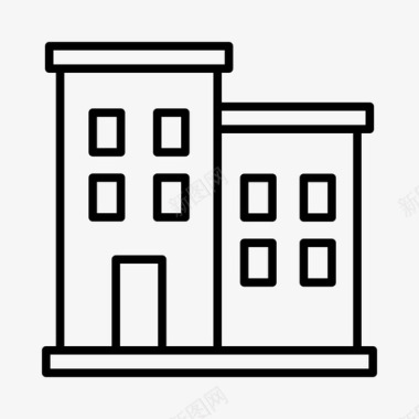 建筑物城市家庭图标图标