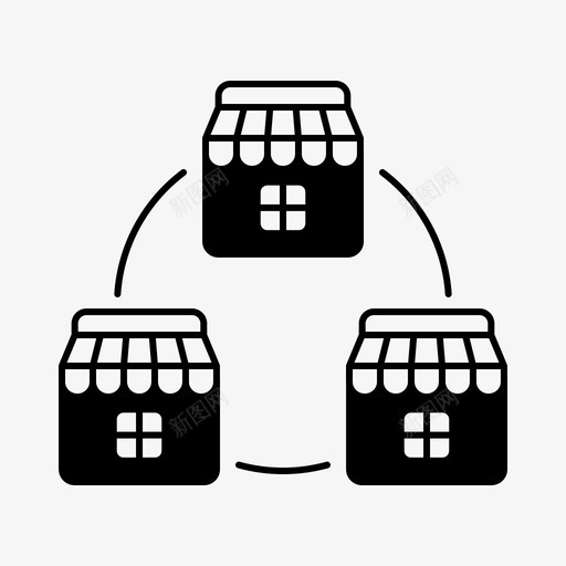 商店特许经营分支连锁图标svg_新图网 https://ixintu.com 公司 分支 商店 商店特许经营 电子商务特许品牌 连锁