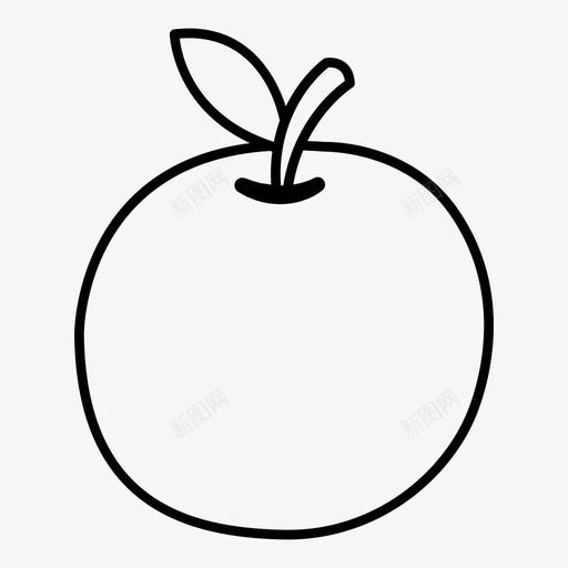 橘子苹果食物图标svg_新图网 https://ixintu.com 橘子 水果 苹果 食物
