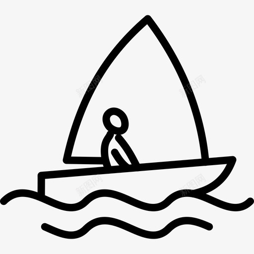 帆船运动图标svg_新图网 https://ixintu.com 帆船运动