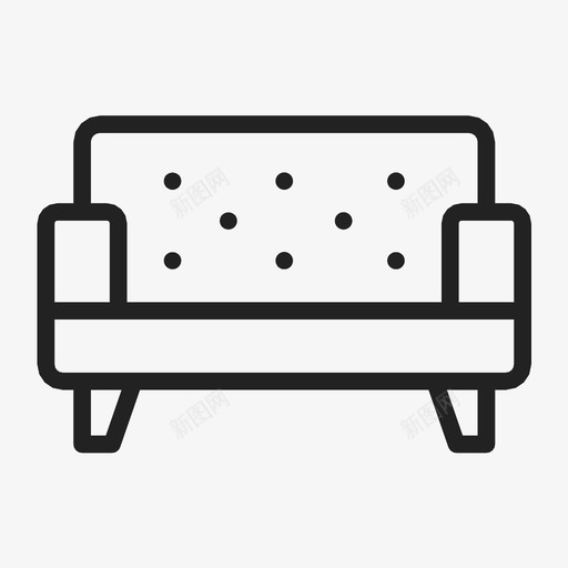 沙发床家具图标svg_新图网 https://ixintu.com 内饰 家具 床 沙发