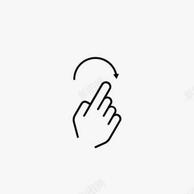 一个手指右滑动手势手图标图标