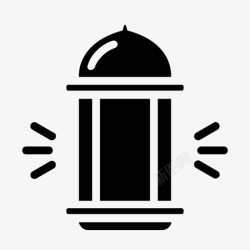 IED灯笼明亮伊斯兰图标高清图片