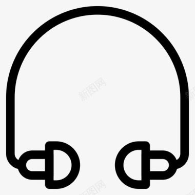 耳机耳塞听力图标图标