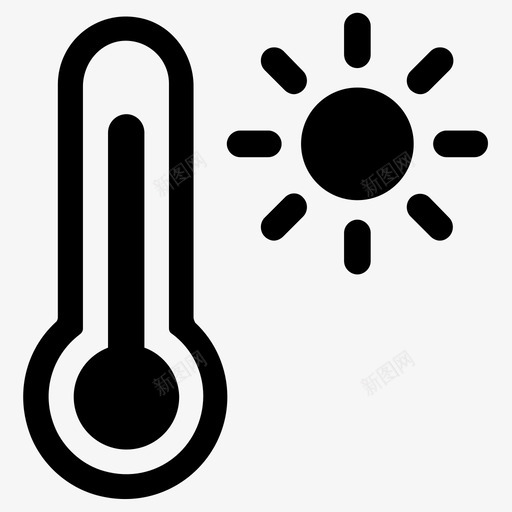 热季节夏天图标svg_新图网 https://ixintu.com 夏天 季节 温度 温度计 热