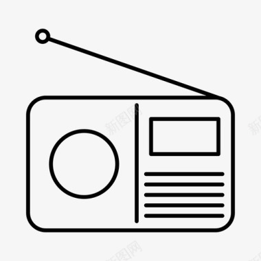 收音机信息娱乐音乐图标图标