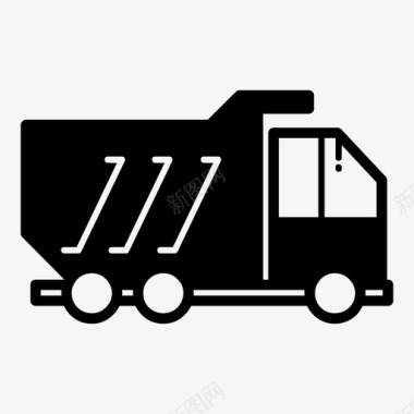 自卸汽车石材卡车运输图标图标