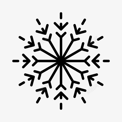 雪花北极圣诞节图标svg_新图网 https://ixintu.com 冬天 北极 圣诞节 雪花 霜冻