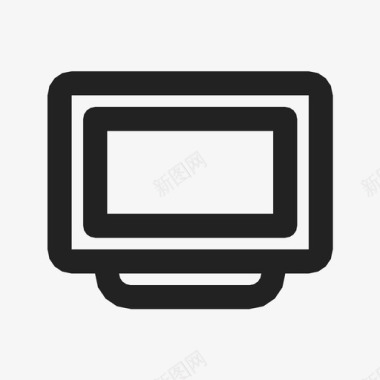 电视现代监视器图标图标