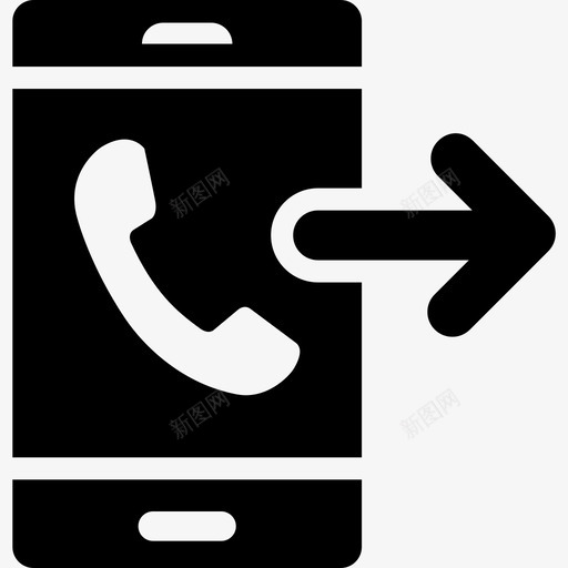 呼出呼叫电话图标svg_新图网 https://ixintu.com 呼出 呼叫 智能手机 智能手机字形 电话