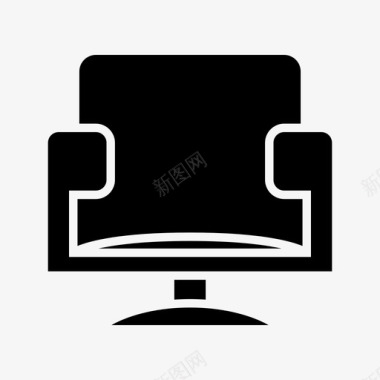 沙发扶手椅家具图标图标