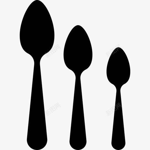 三个勺子家庭用品图标svg_新图网 https://ixintu.com 三个勺子 家庭用品