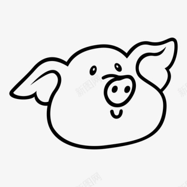 猪动物玩具动物图标图标