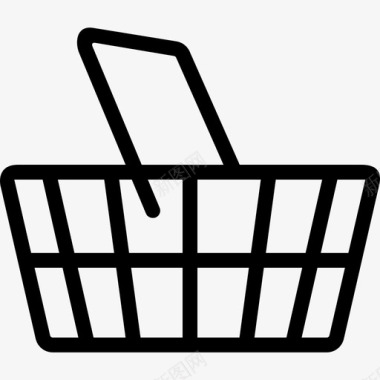 购物篮电子商务杂货图标图标