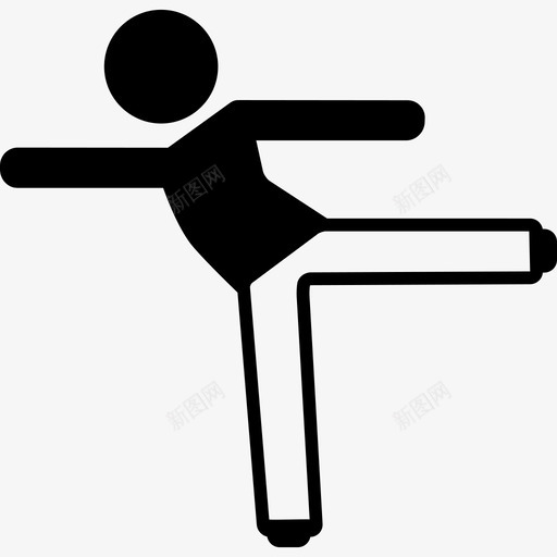 手臂和单腿伸展姿势运动瑜伽图标svg_新图网 https://ixintu.com 手臂和单腿伸展姿势 手臂和腿部伸展运动瑜伽 瑜伽 运动