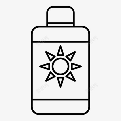 奶油瓶子防晒霜图标svg_新图网 https://ixintu.com 奶油 瓶子 防晒霜