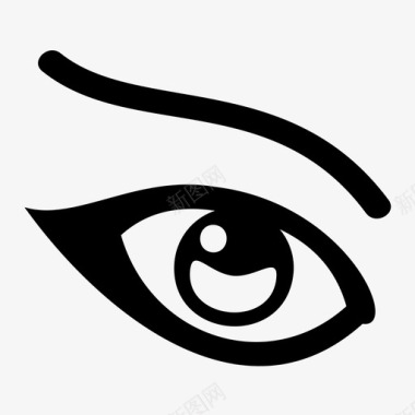 女人的眼睛衣服睫毛图标图标