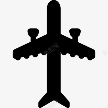 双引擎飞机运输机队图标图标