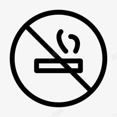 禁止吸烟吸烟标志线图标图标
