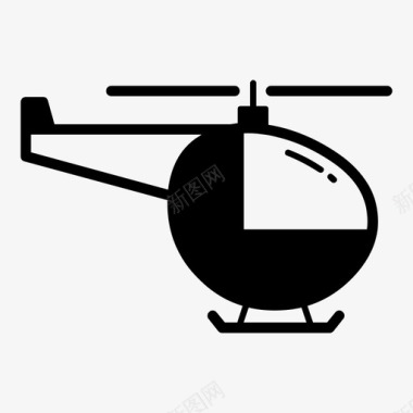 直升机飞机飞行图标图标