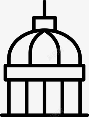 建筑国会大厦司法大厦图标图标