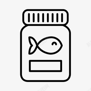 鱼食水族馆水产图标图标