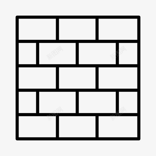 砖墙建筑砖图标svg_新图网 https://ixintu.com 地板 建筑 砖 砖墙 铺路机