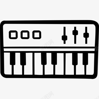 钢琴键盘电子音乐图标图标