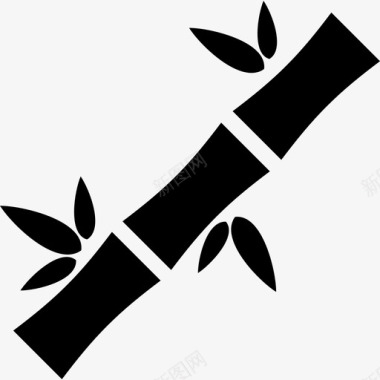 竹子水疗茎图标图标