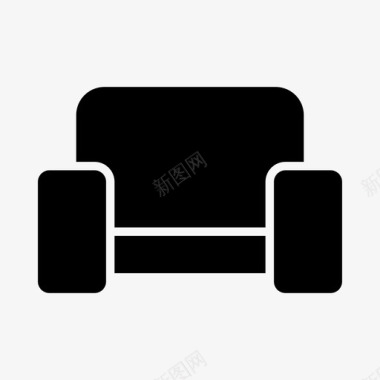 沙发扶手椅达文波特图标图标