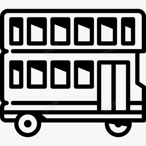 双层巴士运输运输线路图标svg_新图网 https://ixintu.com 双层巴士 运输 运输线路