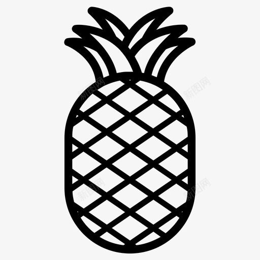 菠萝水果果汁图标svg_新图网 https://ixintu.com 果汁 水果 热带 甜味 菠萝