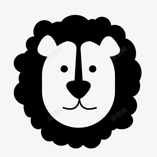 狮子动物森林图标svg_新图网 https://ixintu.com 动物 单色动物脸 森林 狮子 野生