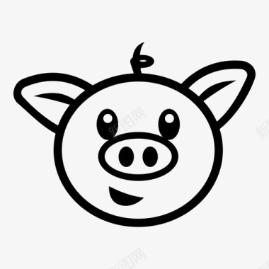 猪动物玩具动物图标图标