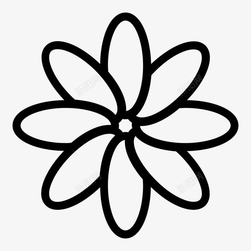 花植物性雏菊图标svg_新图网 https://ixintu.com 植物性 自然 花 花瓣 雏菊