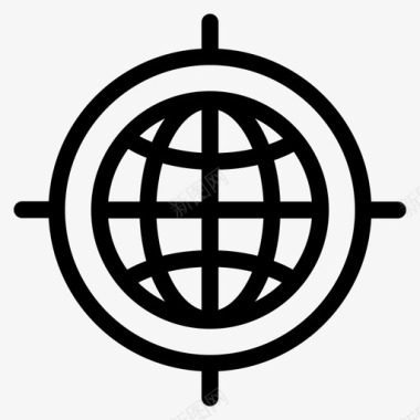 世界地球目标图标图标